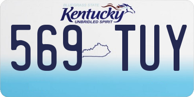 KY license plate 569TUY