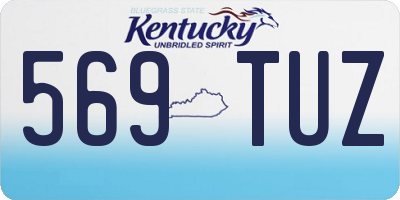 KY license plate 569TUZ