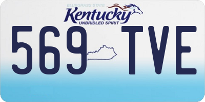 KY license plate 569TVE