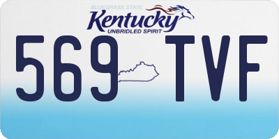 KY license plate 569TVF