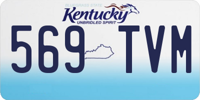 KY license plate 569TVM