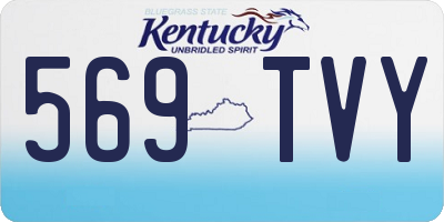 KY license plate 569TVY