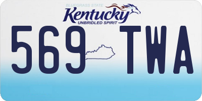 KY license plate 569TWA