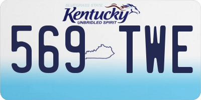 KY license plate 569TWE