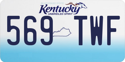KY license plate 569TWF