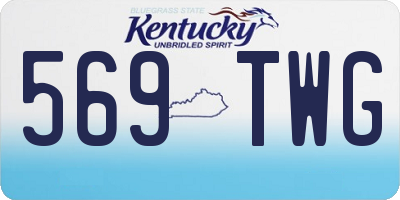 KY license plate 569TWG