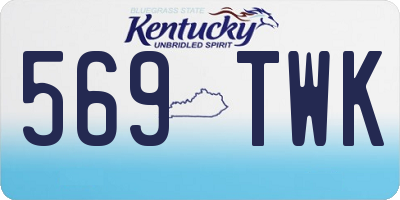 KY license plate 569TWK