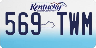 KY license plate 569TWM