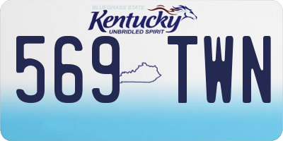 KY license plate 569TWN