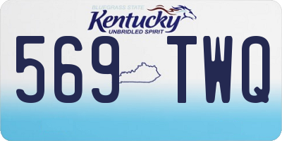 KY license plate 569TWQ