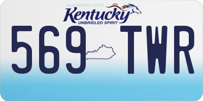 KY license plate 569TWR