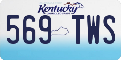 KY license plate 569TWS