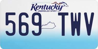 KY license plate 569TWV