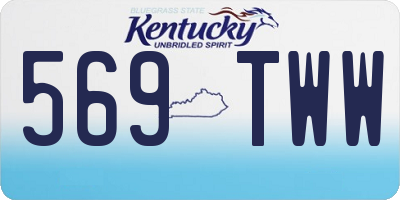 KY license plate 569TWW