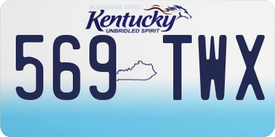 KY license plate 569TWX