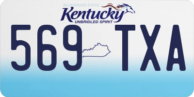 KY license plate 569TXA