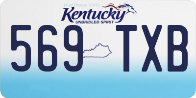 KY license plate 569TXB