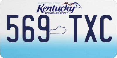 KY license plate 569TXC
