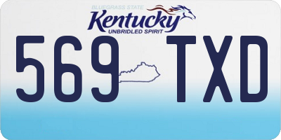 KY license plate 569TXD