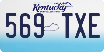 KY license plate 569TXE