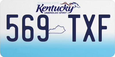 KY license plate 569TXF