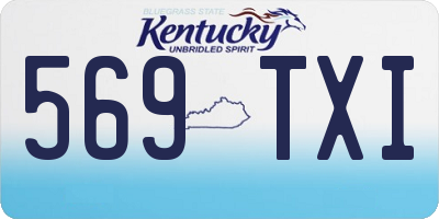 KY license plate 569TXI
