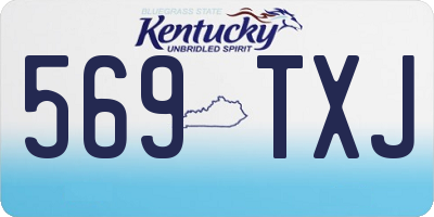 KY license plate 569TXJ