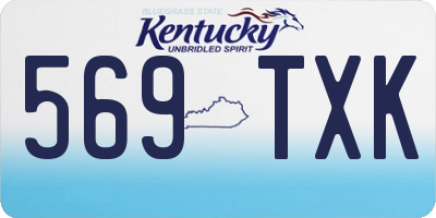 KY license plate 569TXK