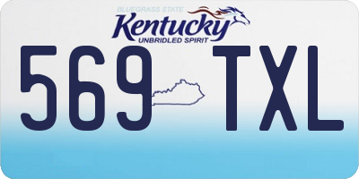 KY license plate 569TXL