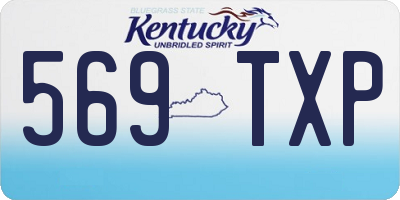 KY license plate 569TXP