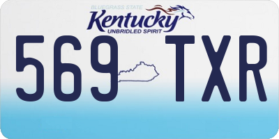KY license plate 569TXR