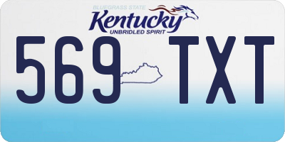 KY license plate 569TXT