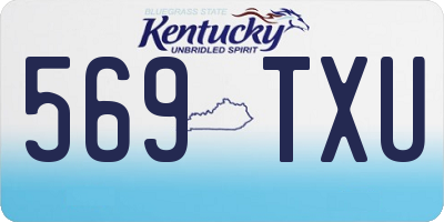 KY license plate 569TXU