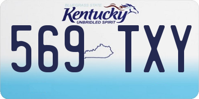KY license plate 569TXY