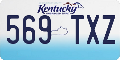 KY license plate 569TXZ