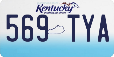 KY license plate 569TYA