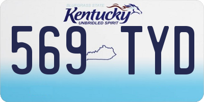 KY license plate 569TYD