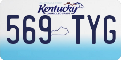 KY license plate 569TYG