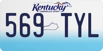 KY license plate 569TYL