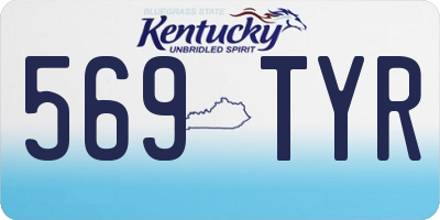 KY license plate 569TYR