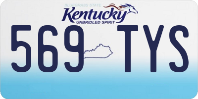 KY license plate 569TYS