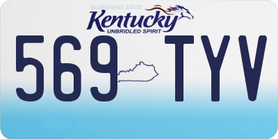 KY license plate 569TYV