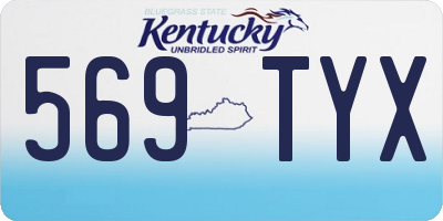 KY license plate 569TYX