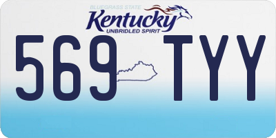 KY license plate 569TYY