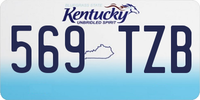 KY license plate 569TZB