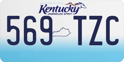 KY license plate 569TZC