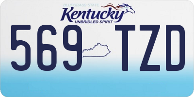 KY license plate 569TZD