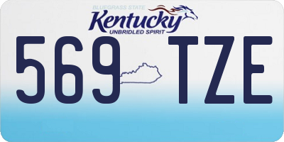 KY license plate 569TZE