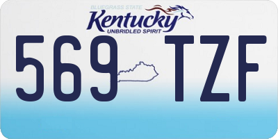 KY license plate 569TZF