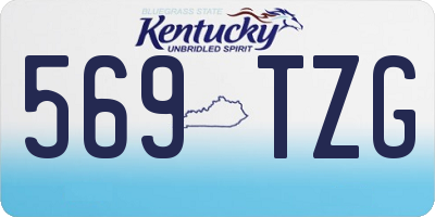 KY license plate 569TZG